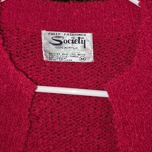 Society Women's Vibrant Red Sweater Vest